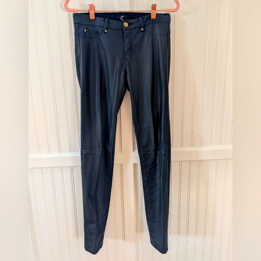 H & M Black Faux Leather Pants